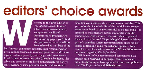 Editor choice award
